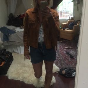 Fringe suede jacket